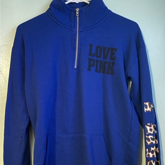 PINK Victoria's Secret Royal Blue Zip-Up Jacket - Picture 1 of 3
